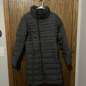 Women's Quilted Long Jacket - Black